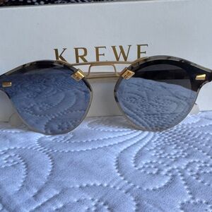KREWE STL nylon- Matte oyster to crystal 24k - framed mirrored/oyster